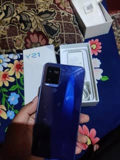 vivo y21 with box and original charger 03098483503 jazz number 0