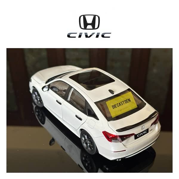Honda Civic RS 2023 1:18 Scale Licensed Diecast Model Car 1