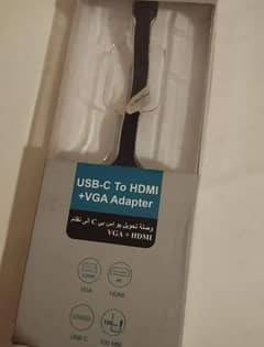 USB-type C to HDMI + VGA adapter