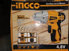 Ingco Corldless Drill + Screw driver