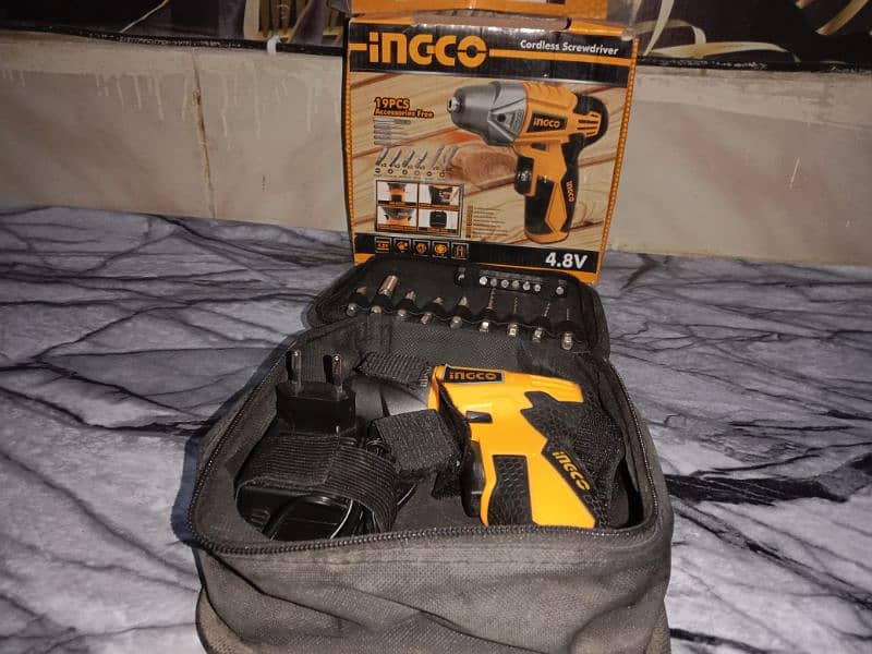 Ingco Corldless Drill + Screw driver 1