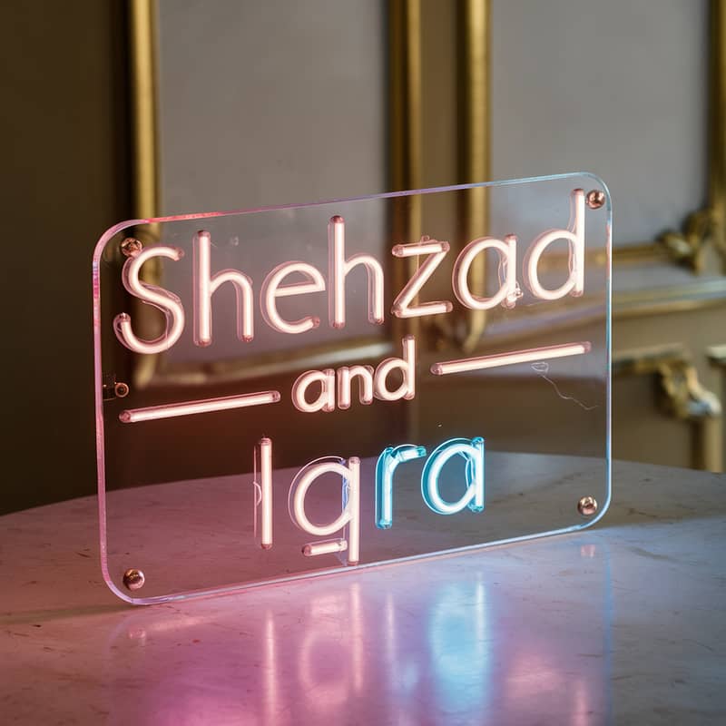 Customize Neon Signboard is available with all type of neon Designs. 14