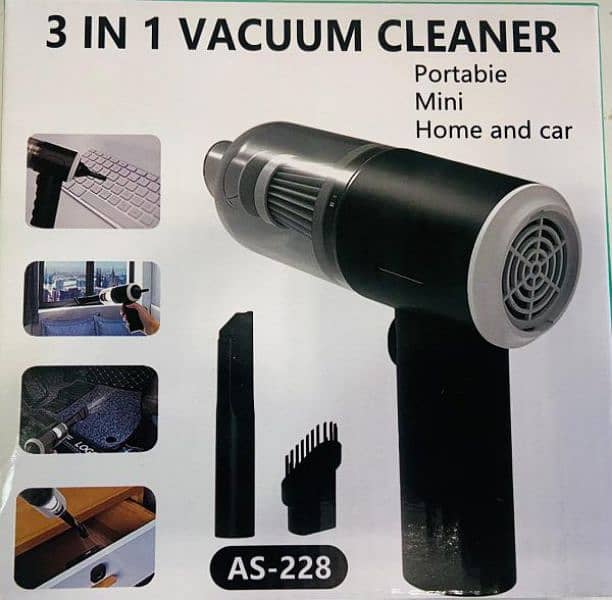 Portable Vacuum Cleaner 3 in 1 Rechargeable Powerful 2