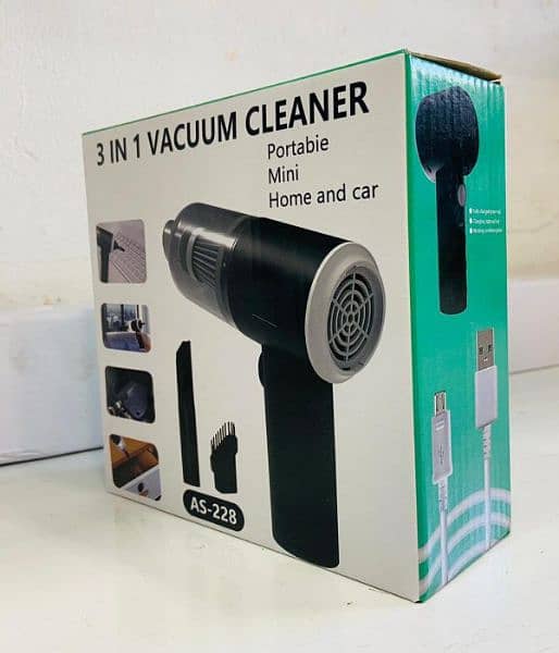 Portable Vacuum Cleaner 3 in 1 Rechargeable Powerful 4