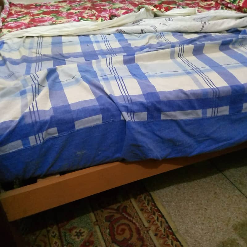 Urgent sale double Bed + Spring Mattress, due shifting condition 9/10 3