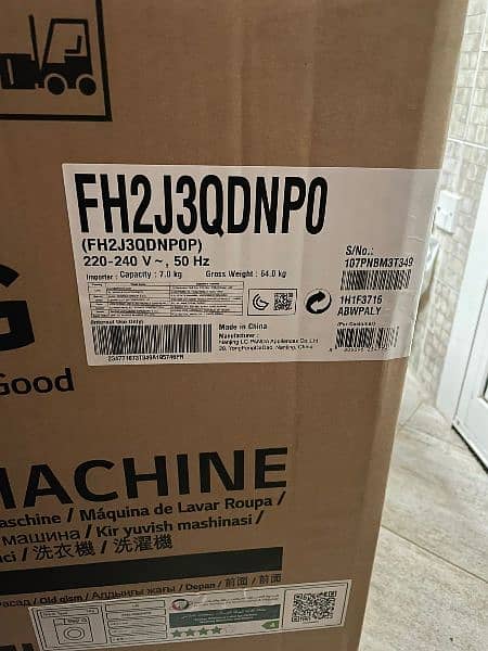 LG Front Load Washer 7 kg 6 Motion FH2J3TDNP0W 2