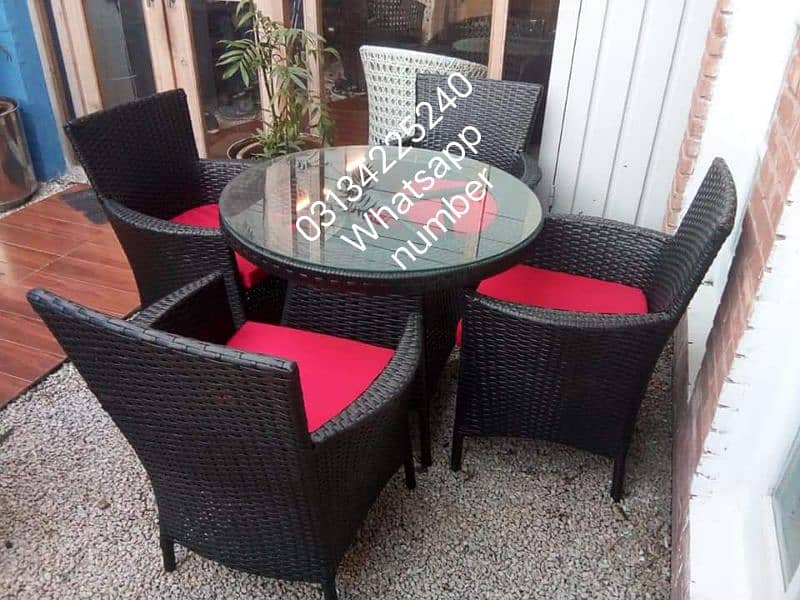 Rattan Patio Chairs, Cane Outdoor Furniture Set, Luxury sofa and cahir 5