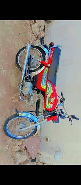 Honda CD70 2023 Model Red colour 3