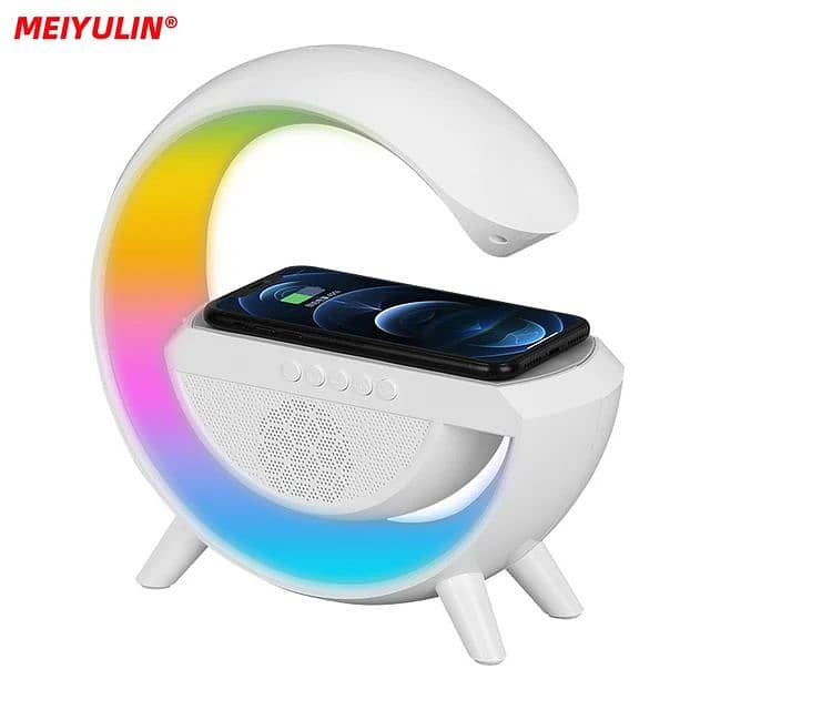 Multi-functional Led Clock Display Speaker G Lamp Led Wireless Charger 1