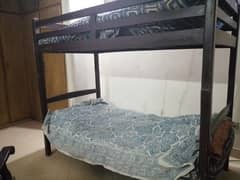 Solid diyaal wood Bunk Bed. . for contact call or whastapp 03216312969