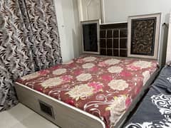 6/6 Size Bed with 2 side tables and mattress available for sell 0