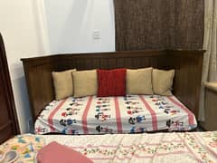 sofa+ baby cot with mattress & 5cushions 3ideas sheets