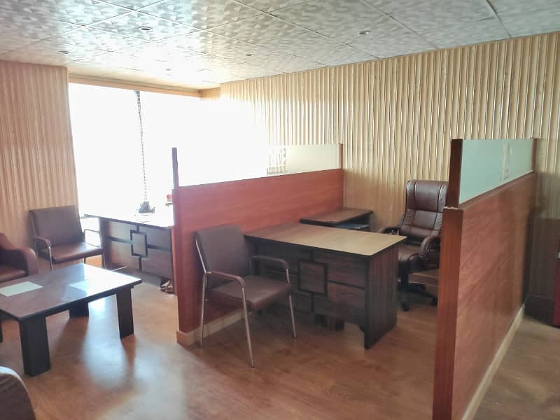 Ideal 600 SqFt Semi Furnished Office for Rent on Main Boulevard Gulberg Lahore 7