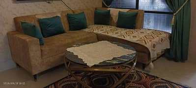 sofa set with table n cushions 0