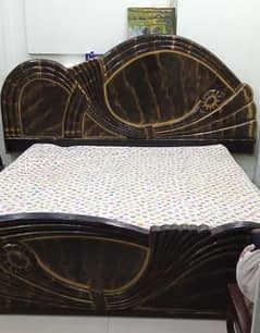 Double bed with Mattress and Dressing table