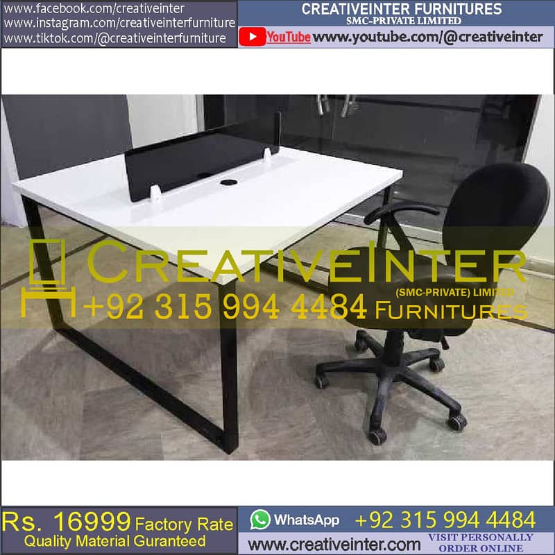 Call Center Office table workstation laptop compute chair working desk 3