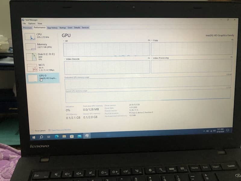 Lenovo Thinkpd T440 core i5 4th gen. 12