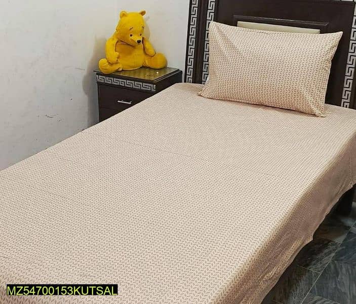 Cotton Printed Single Bedsheet With Pillow Cover 14