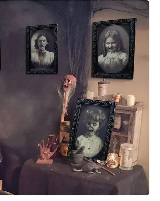 3d Horror Scary Ghost Face Changing change Wall Photo Frame Halloween 2