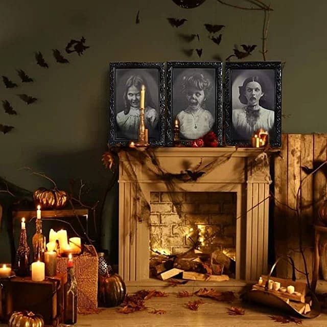 3d Horror Scary Ghost Face Changing change Wall Photo Frame Halloween 3