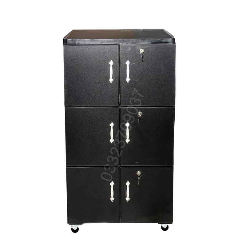 Wooden 4x2 feet 6 door kitchen cabinet, Cupboard, wardrobe black 2