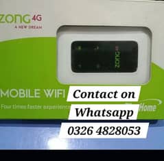 Unlocked Zong 4G Device|jazz|scom|Contact on Whatsapp 0326 4828053