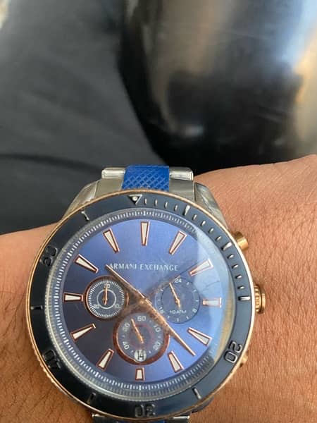 original Armani exchange blue strap watch 2