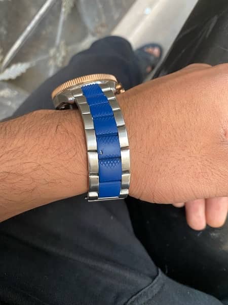 original Armani exchange blue strap watch 4
