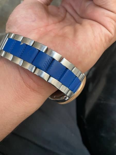 original Armani exchange blue strap watch 5