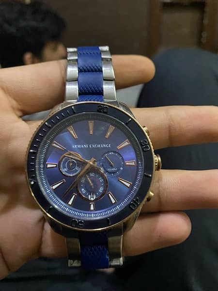 original Armani exchange blue strap watch 6