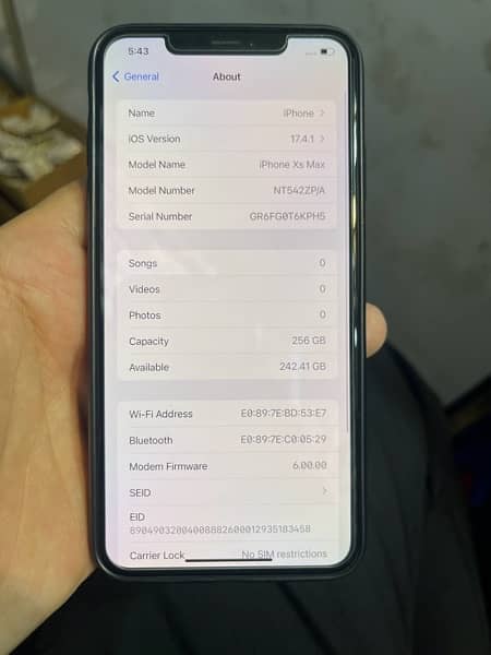 i phone xs max 256GB Pta approved 7