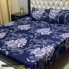 Bed sheets 3 PCs cotton painted Double bed sheets