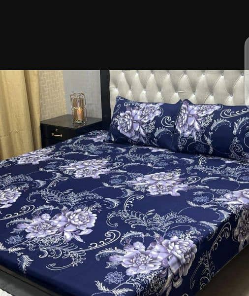 Bed sheets 3 PCs cotton painted Double bed sheets 1
