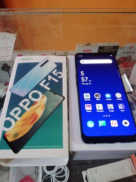 oppo F15 (8Gb/256Gb) ram full new with box and charger Lush condition 2