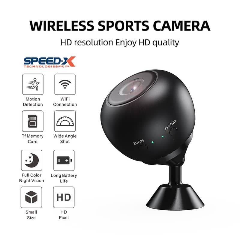 New Speed-X 5 Antenna Ipc App New Color Night Vision Camera 2mp 1080p 16