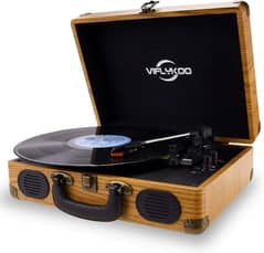 Record Player, VIFLYKOO Record Player Vinyl Turntable with 3 speed
