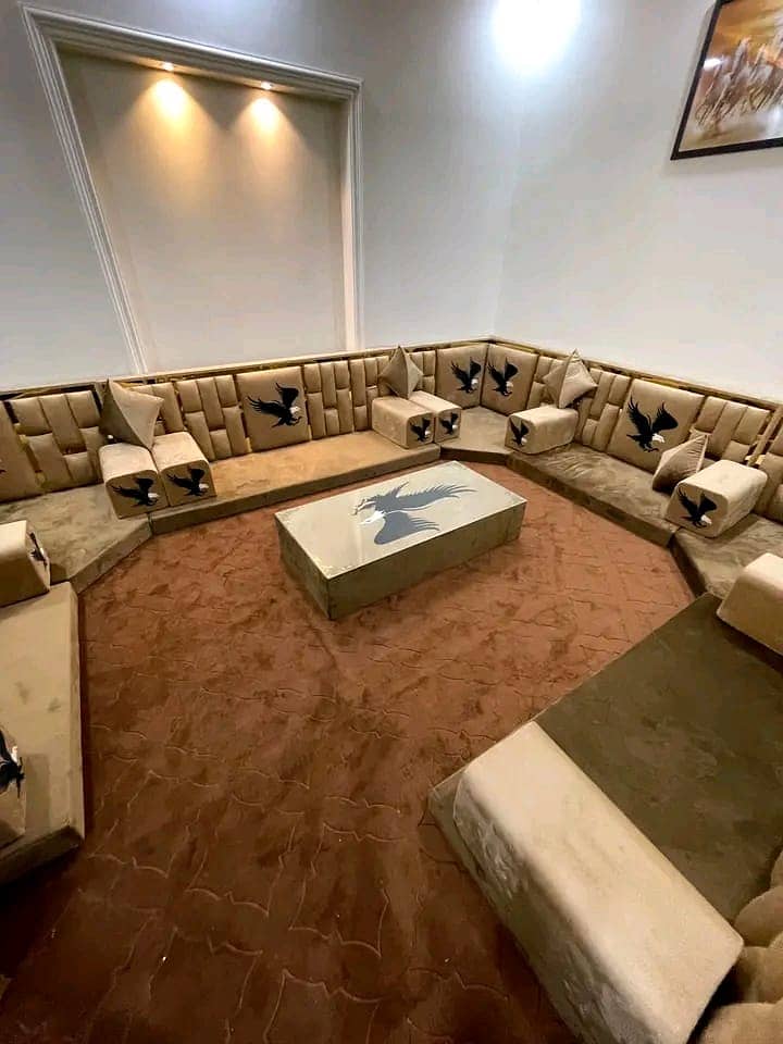 Arabic majlis | sofa cumbed | L shape sofa set for sale in karachi 7