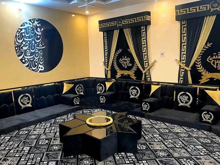 Arabic majlis | sofa cumbed | L shape sofa set for sale in karachi 8