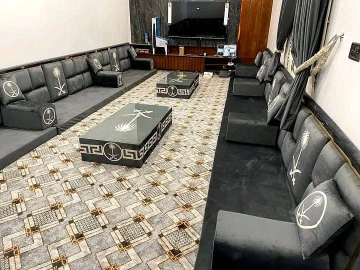 Arabic majlis | sofa cumbed | L shape sofa set for sale in karachi 9
