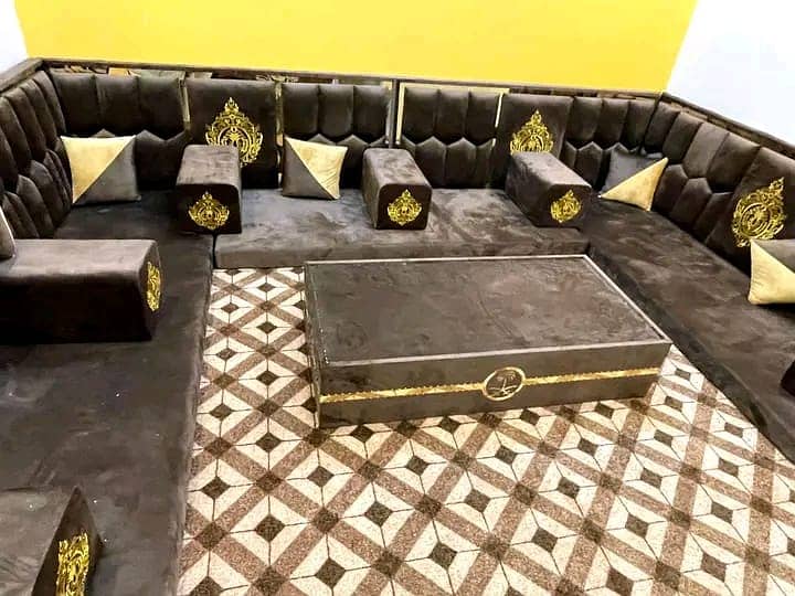 Arabic majlis | sofa cumbed | L shape sofa set for sale in karachi 11