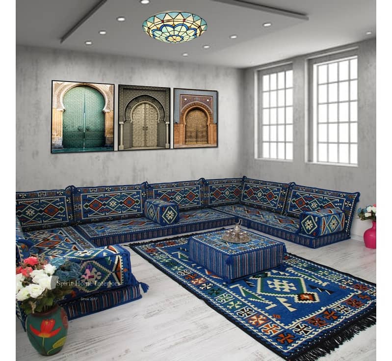 Arabic majlis | sofa cumbed | L shape sofa set for sale in karachi 12
