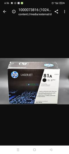 Toner HP laserjet 81a for Sale 0