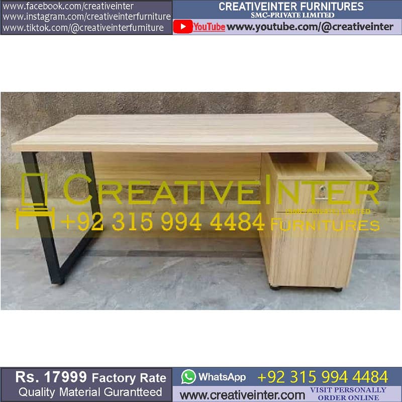 Executive Chair Office Table Reception Desk Workstation Meeting Desk 8
