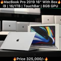 MacBook Pro 2019 1TB 16GB 8GB Graphic Card 16 Inch Intel i9 With Box