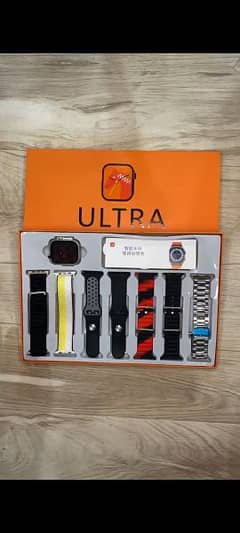 7in1 ultra smartwatch with 7 strap all colours available