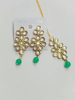 Earrings With Bindiya Handmade Kundan Jewellery