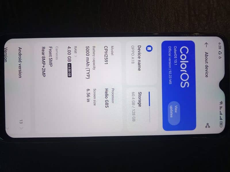 Oppo a 18 3moth use  10 by 10 condition 7