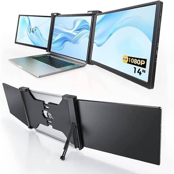 U perfect Tri-Screens, 14 inches, FHD, USB-C and HDMI. 0