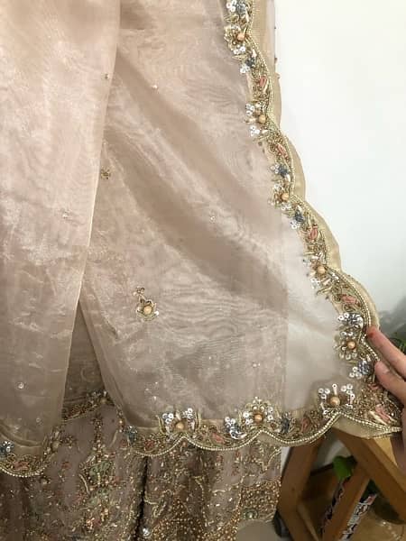 Hand Embellished powder pink bridal dress 6