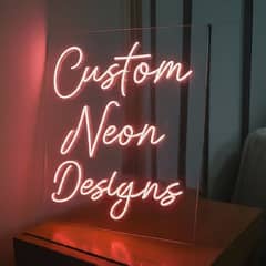 Customized Neon Sign Board With Free Adapter & Free Delivery In Lahore